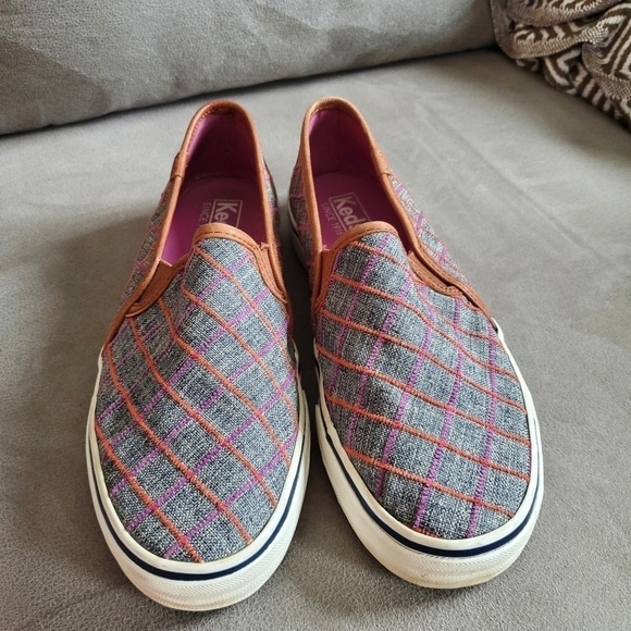 Keds Women's Double Darker Windowpane Plaid Casual Shoes size 8 - Picture 3 of 9